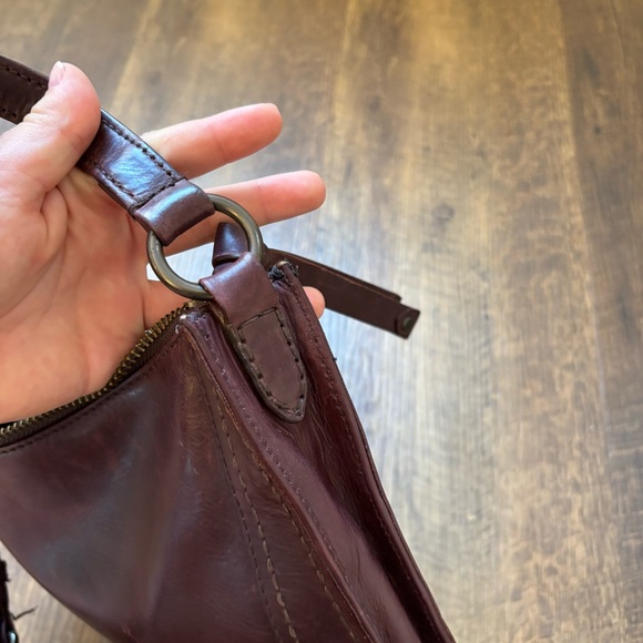 Frye Melissa Zip Crossbody Dark Red - Picture 12 of 16